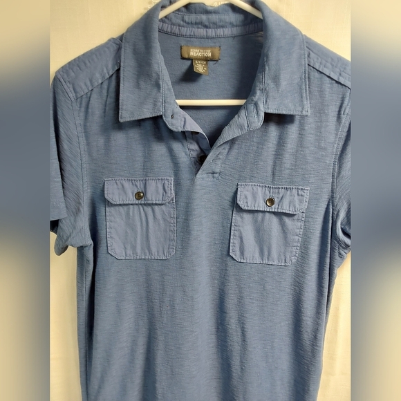 Kenneth Cole Reaction Polo Shirt, Men's Small Blue Polo Shirt - Picture 3 of 6